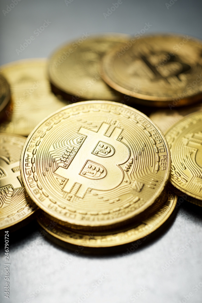 Bitcoins concept view Bitcoins concept view