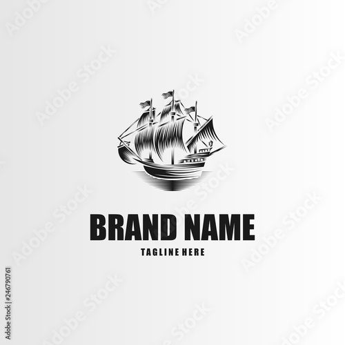Sailing ship illustration