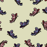  Seamless butterfly pattern. Seamless pattern can be used for wallpaper, pattern fills, web page background,surface textures.