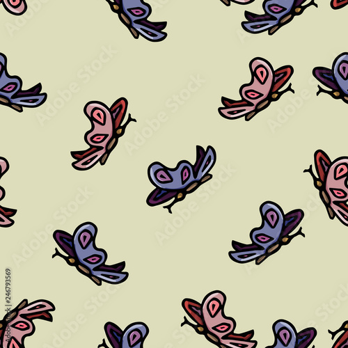  Seamless butterfly pattern. Seamless pattern can be used for wallpaper  pattern fills  web page background surface textures.