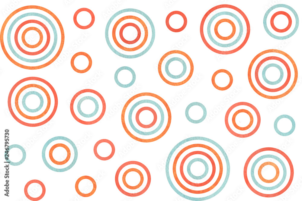 Watercolor circles pattern. Watercolor circles pattern.