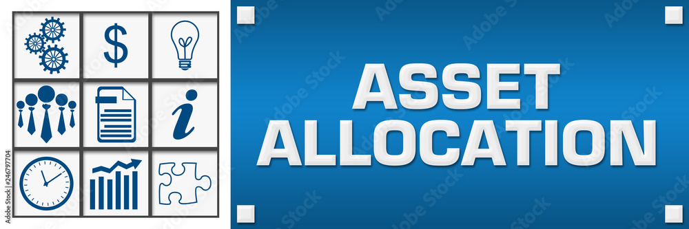 Asset Allocation Business Symbols Grid Left Asset Allocation Business Symbols Grid Left