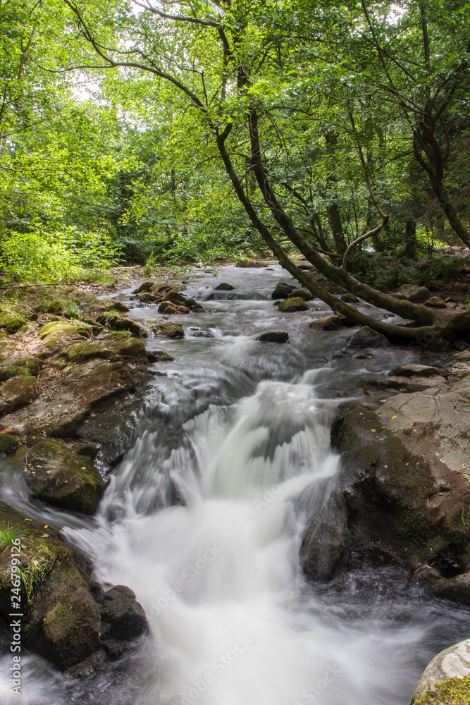 waterfall Saut des Cuves in Vosges mountain in France waterfall Saut des Cuves in Vosges mountain in France