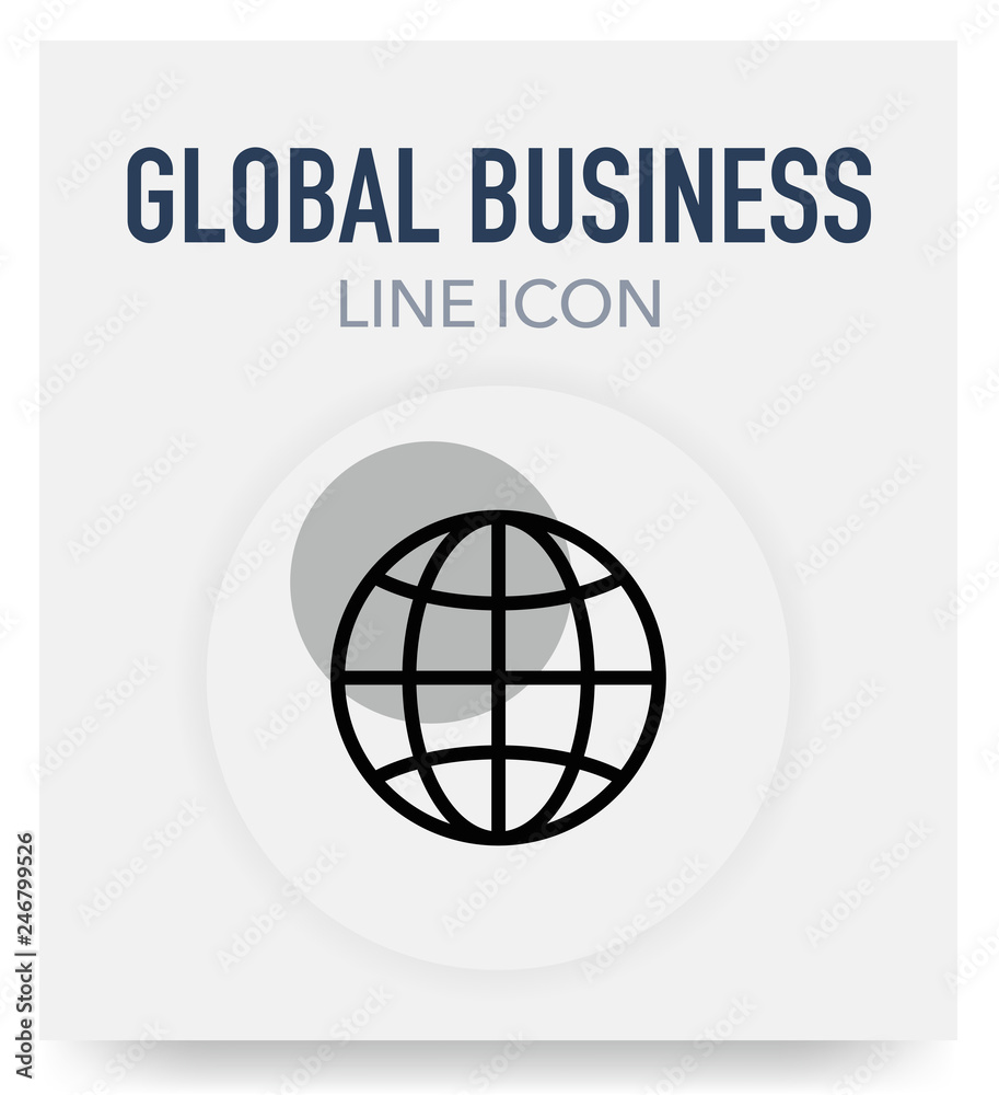 GLOBAL BUSINESS LINE ICON GLOBAL BUSINESS LINE ICON