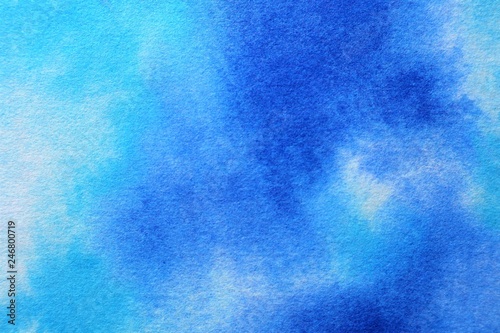 水彩　背景素材　ブルー
