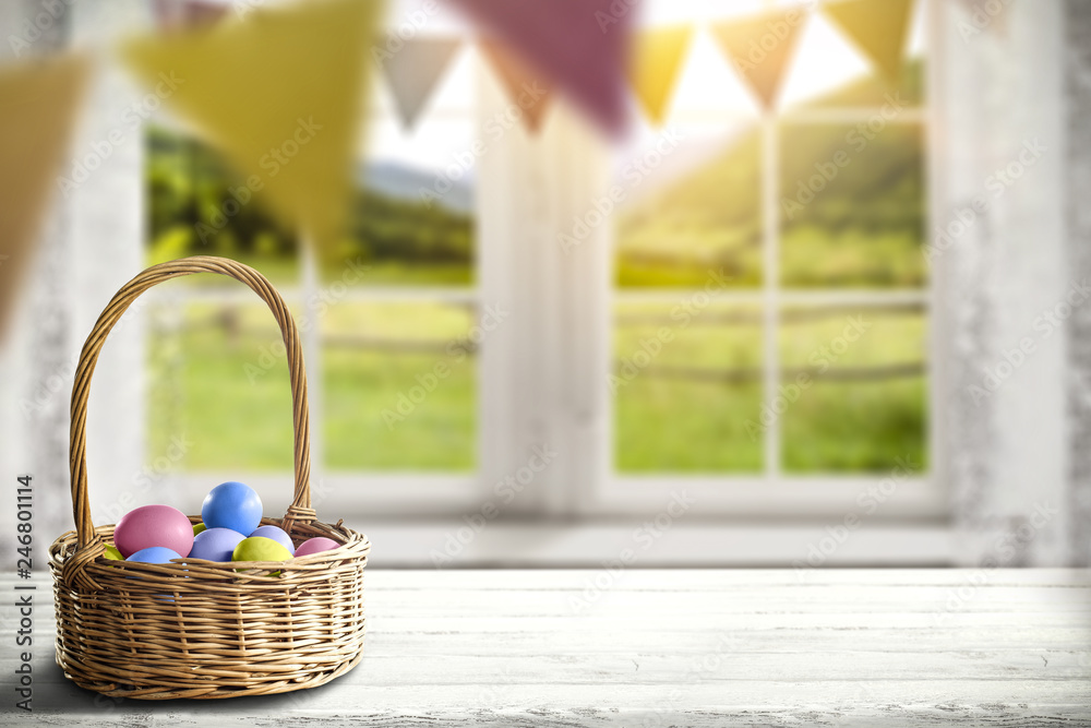 Table background and easter time 