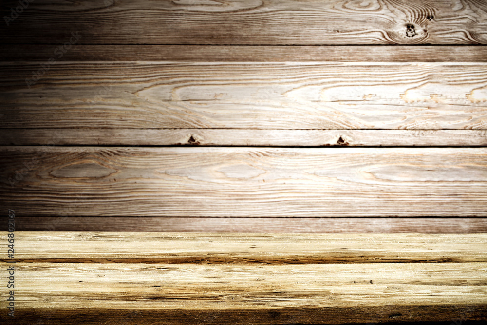 Naklejka premium Table background and easter time 