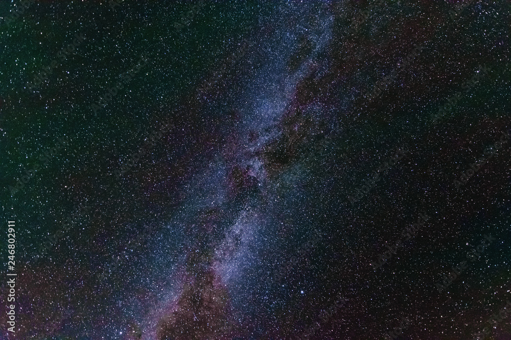 Fototapeta premium Bright night starry sky with millions of stars and galaxy Milky Way.