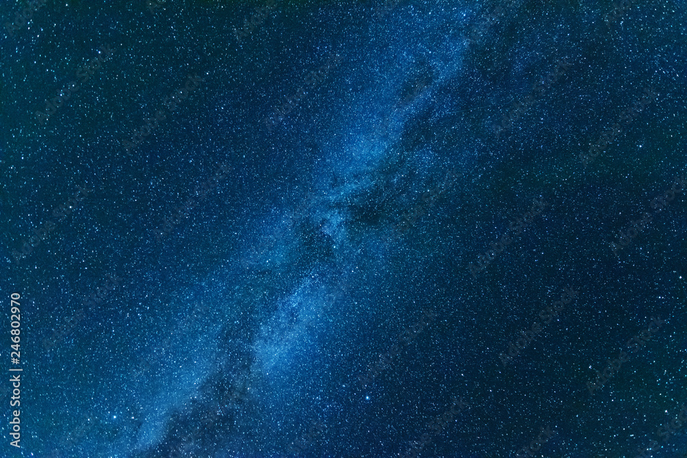 Bright night starry sky with millions of stars and galaxy Milky Way ...