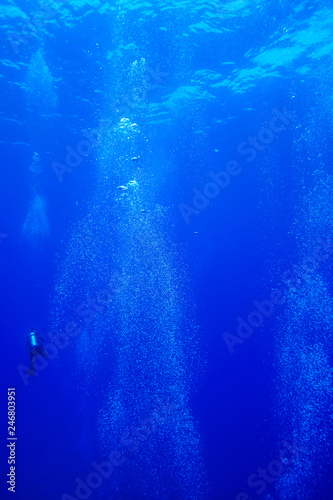 divers bubbles at the red Sea Egypt