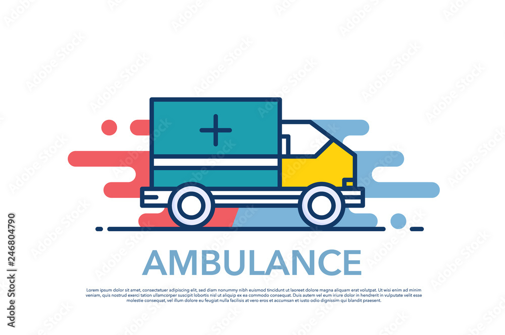 AMBULANCE ICON CONCEPT AMBULANCE ICON CONCEPT