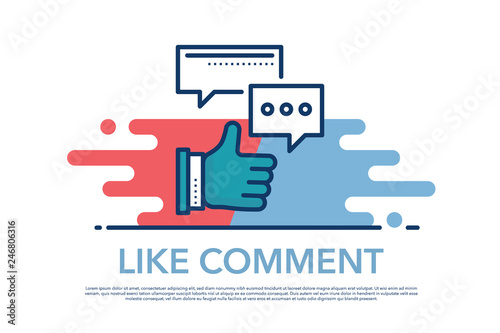 LIKE COMMENT ICON CONCEPT