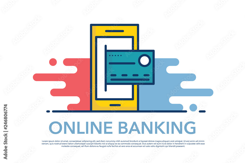 ONLINE BANKING ICON CONCEPT