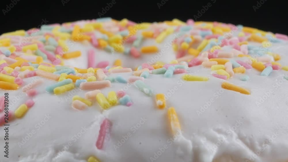 Donut with colorful sprinkles Donut with colorful sprinkles