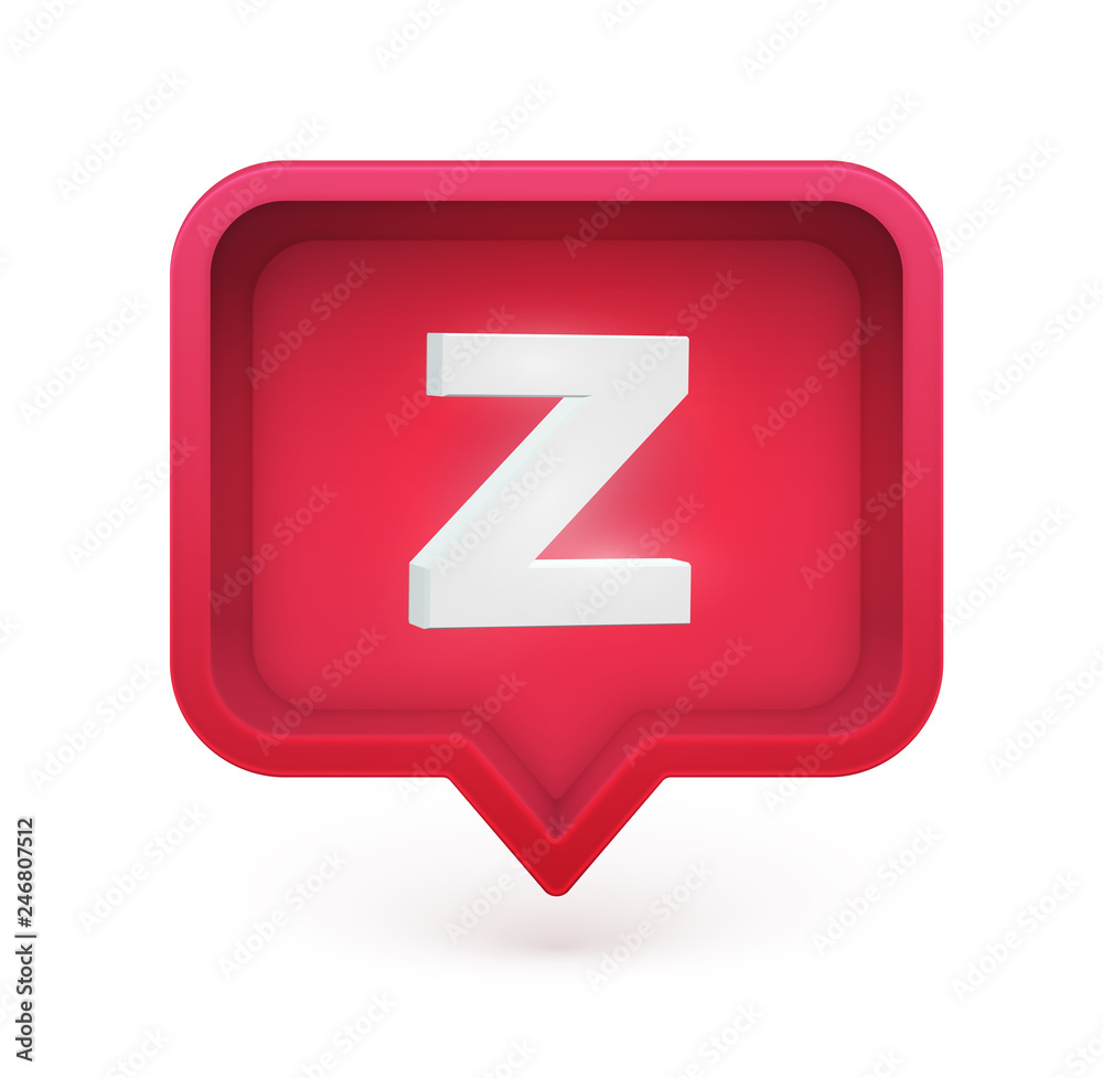 3D character in a speech bubble, vector illustration 3D character in a speech bubble, vector illustration