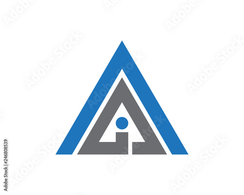 ai aia letter triangle logo