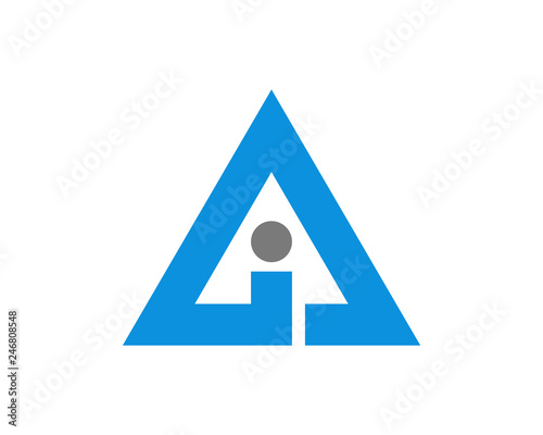 Fényképezés ai ia letter triangle logo