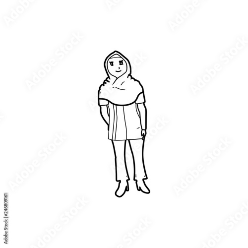 vector illustration of a woman