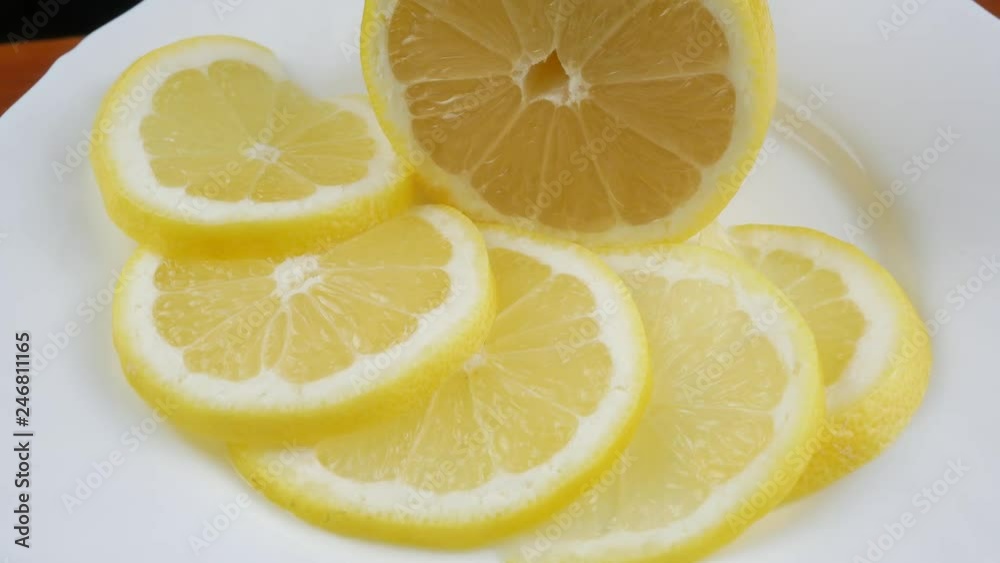 Yellow lemon close up Yellow lemon close up