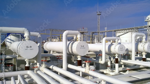 Heat exchangers for heating of oil © eleonimages