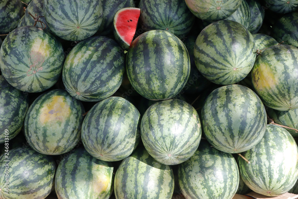 Water melon selling in market