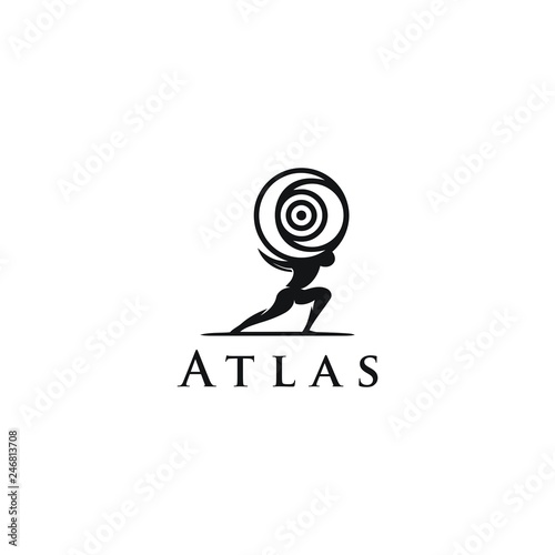 Atlas logo design vector photo