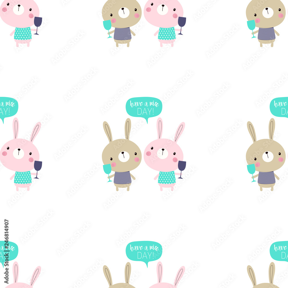 seamless bunny pattern seamless bunny pattern