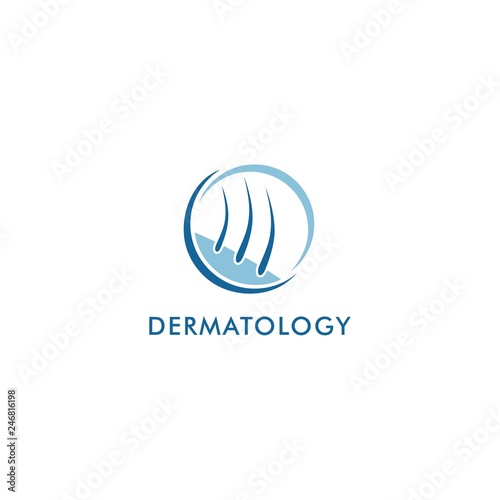 dermatology, skin care beauty, logo vector