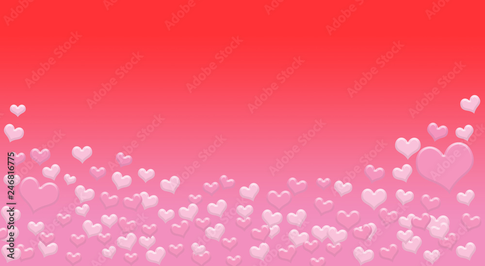 Hearts,Valentine's Day pink gradient colors background