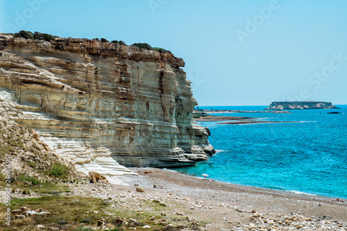 Beautiful sea landscape on the way from Protaras to Ayia Napa around Cape Greco, Cyprus © matilda553