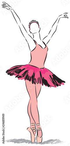 Ballet dancer illustration