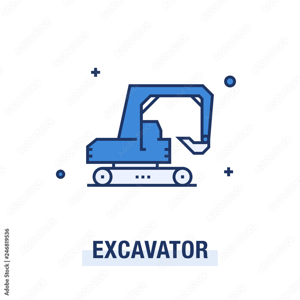 EXCAVATOR ICON CONCEPT