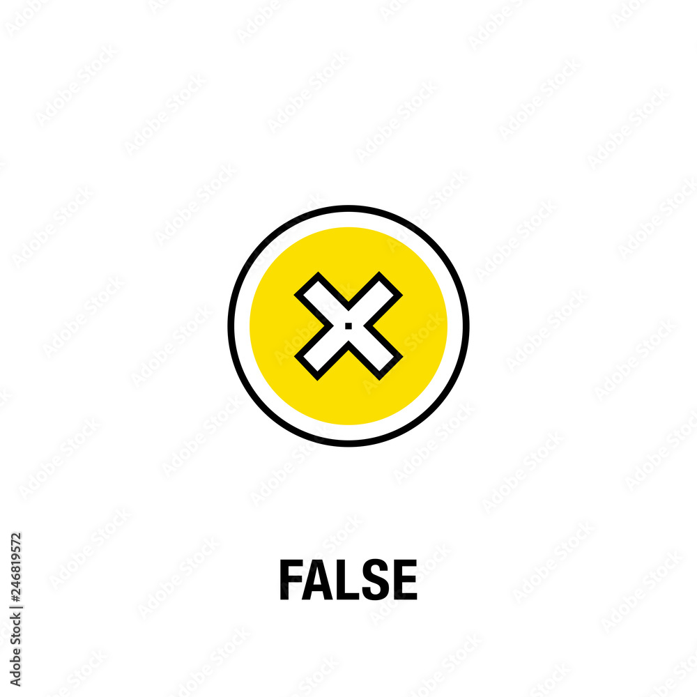 Fototapeta premium FALSE ICON CONCEPT