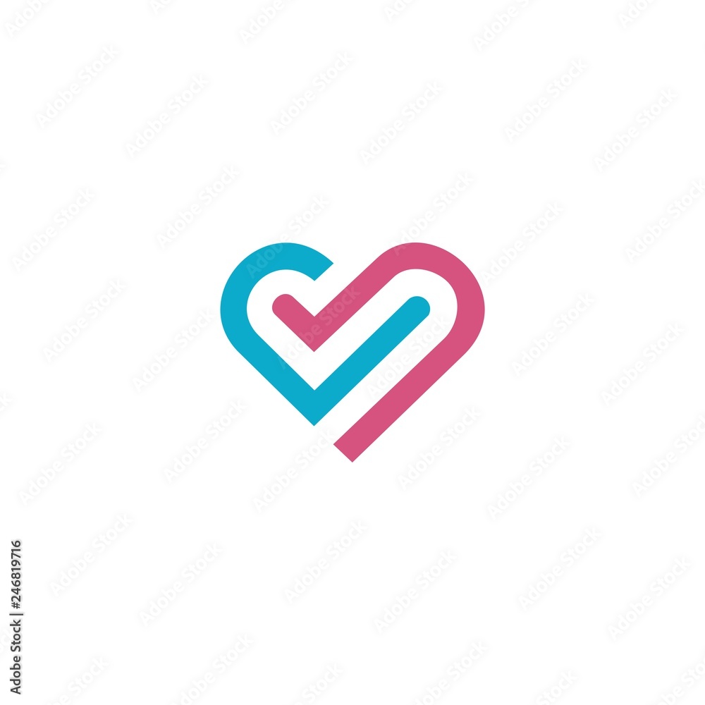 Letter S Love / Heart Symbol Logo Design Vector Letter S Love / Heart Symbol Logo Design Vector