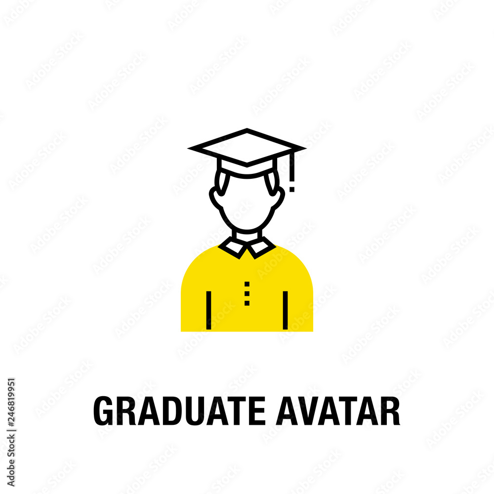 GRADUATE AVATAR ICON CONCEPT GRADUATE AVATAR ICON CONCEPT