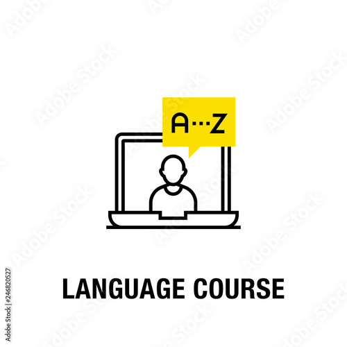 LANGUAGE COURSE ICON CONCEPT