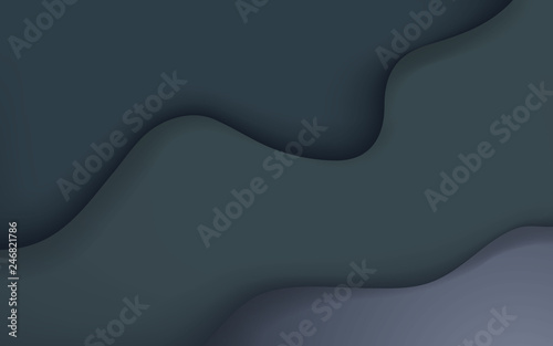 Gray fluid abstract background. Minimal multi layers concept design vector.