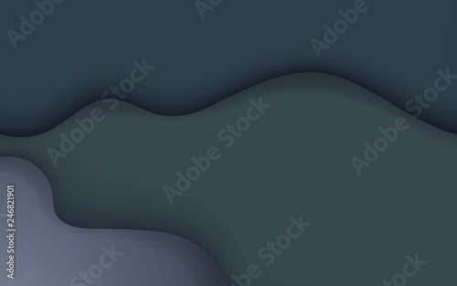 Gray fluid abstract background. Minimal multi layers concept design vector.