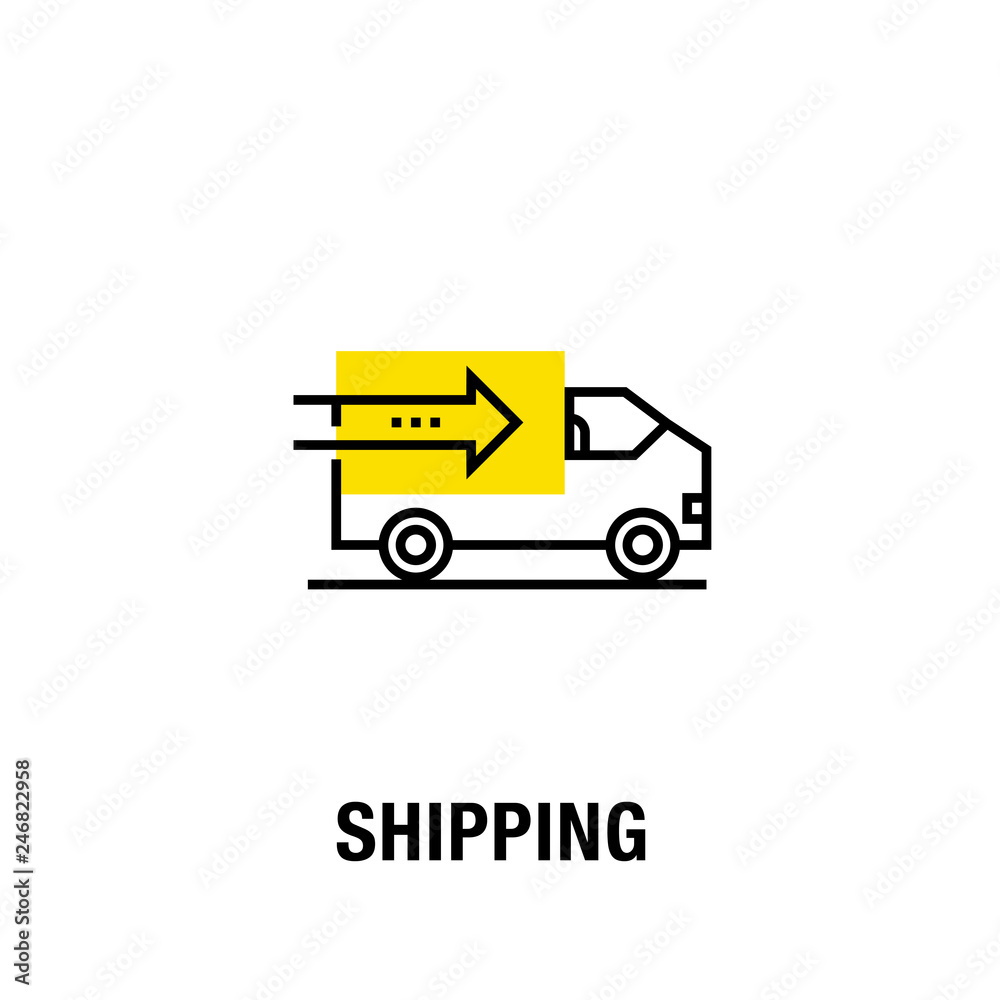 SHIPPING ICON CONCEPT SHIPPING ICON CONCEPT