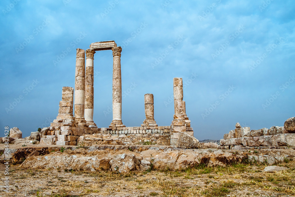 Temple of Hercules of the Amman Citadel complex (Jabal al-Qal'a), Amman, Jordan.