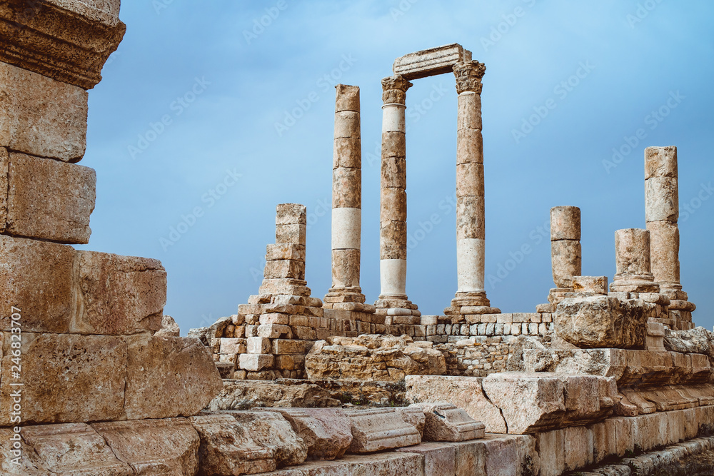 Temple of Hercules of the Amman Citadel complex (Jabal al-Qal'a), Amman, Jordan.