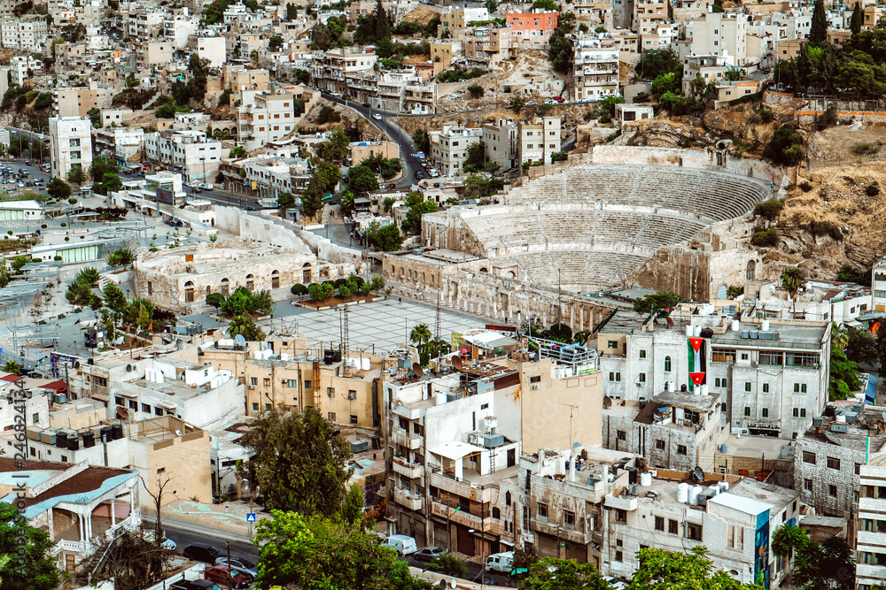 View on Roman Theater in Amman - Jordan