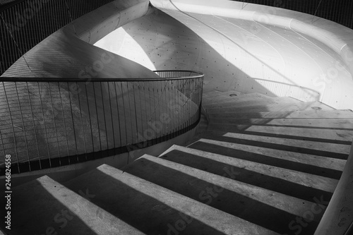 Curved staircase detail