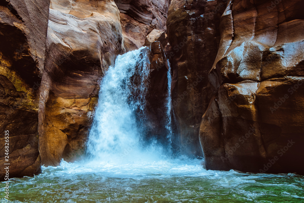 Naklejka premium Wadi Mujib Jordan Dead Sea