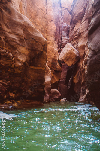 The Mujib Reserve of Wadi Mujib is the lowest nature reserve in the world, located in the mountainous landscape to the east of the Dead Sea