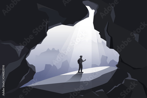 Man lost in cave