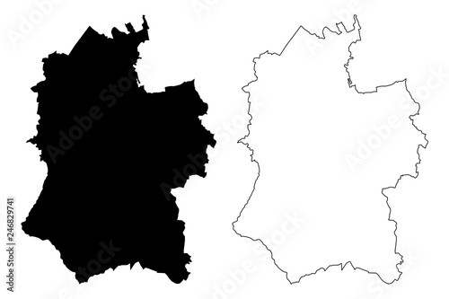 Wiltshire (United Kingdom, England, Non-metropolitan county, shire county) map vector illustration, scribble sketch Wiltshire map
