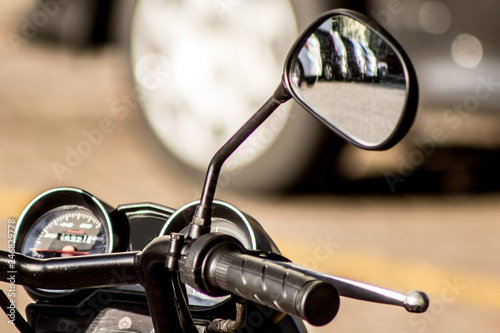 motorcycle's rearview mirror