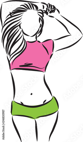 pretty woman modeling illustration (3)