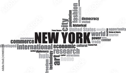 new York EEUU lettering illustration